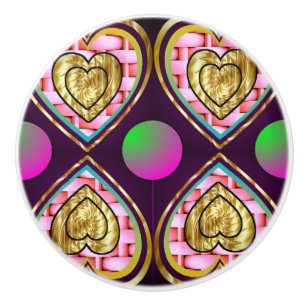 Hand-Painted Ceramic Knob – Artistic Cabinet Pull