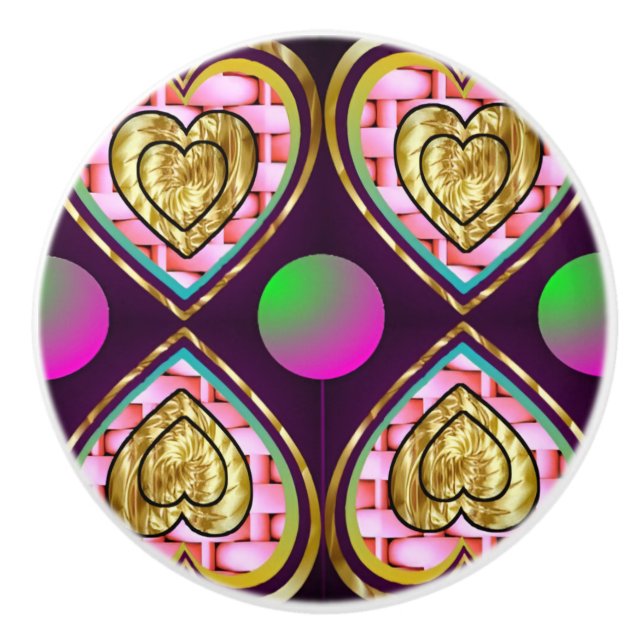 Hand-Painted Ceramic Knob – Artistic Cabinet Pull (Front)