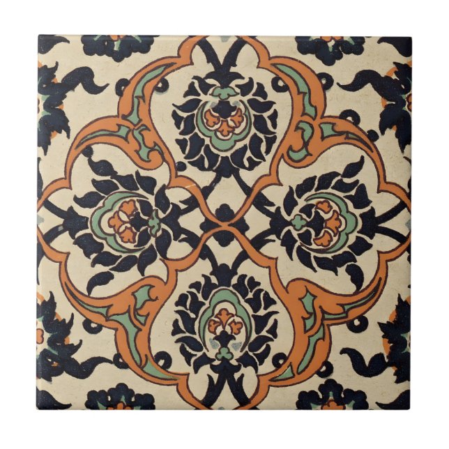 hand painted ceramic vintage tiles (Front)