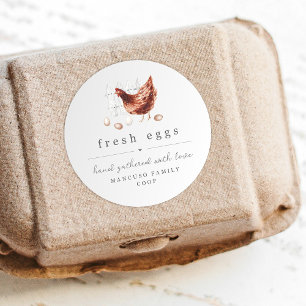 Hand Painted Chicken Farm or Coop Egg Carton Label