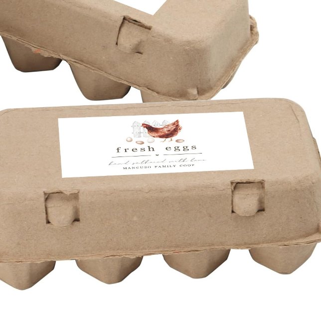 Hand Painted Chicken Farm or Coop Egg Carton Label (Creator Uploaded)
