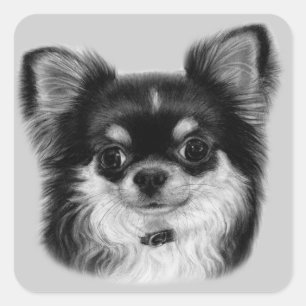 Hand Painted Chihuahua Square Sticker