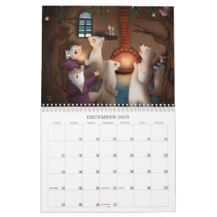 Hand-Painted Children Book Illustration 2025 Calendar