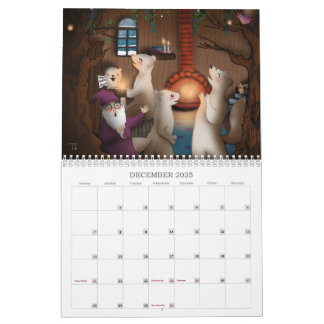 Hand-Painted Children Book Illustration 2025 Calendar