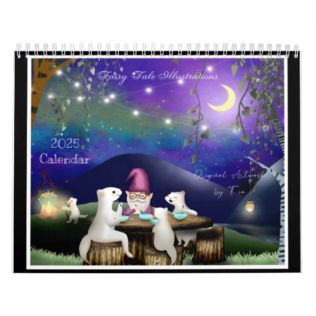 Hand-Painted Children Book Illustration 2025 Calendar (Cover)
