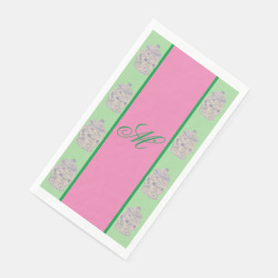 Hand Painted Chinoiserie Ginger jar jars  Napkin