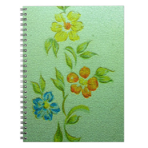 Hand Painted Country Flowers Notebook