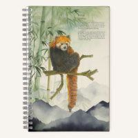 Hand-Painted Cute Endangered Red panda