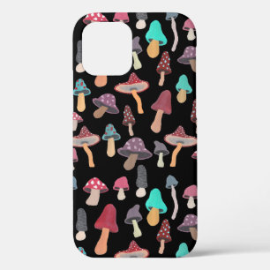 Hand Painted Cute Mushroom Fungi Pattern iPhone 12 Case