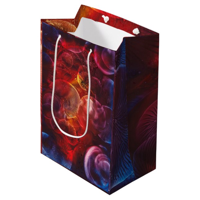 Hand Painted Deep Space Fantasy Painting Medium Gift Bag (Front Angled)