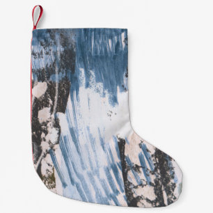 Hand painted design. Unique artistic style. Abstra Small Christmas Stocking