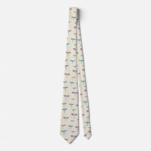 Hand Painted Dragonflies Acrylic Pattern Tie