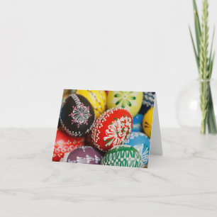 Hand-Painted Easter Eggs Blank Card
