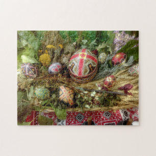 Hand Painted Easter Eggs Jigsaw Puzzle
