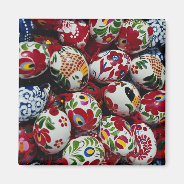 Hand-painted egg shells, Budapest, Hungary Magnet (Front)