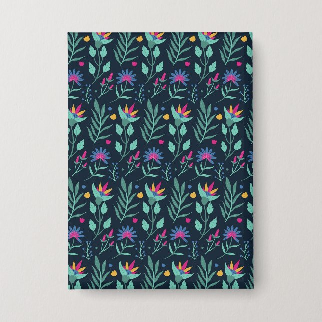 Hand Painted Exotic Floral Pattern-23206 (Front)