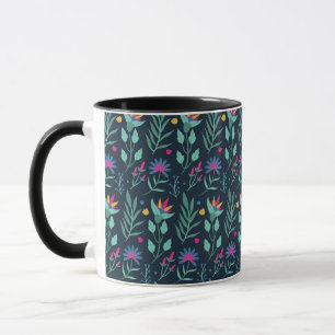Hand Painted Exotic Floral Pattern-23206 Mug
