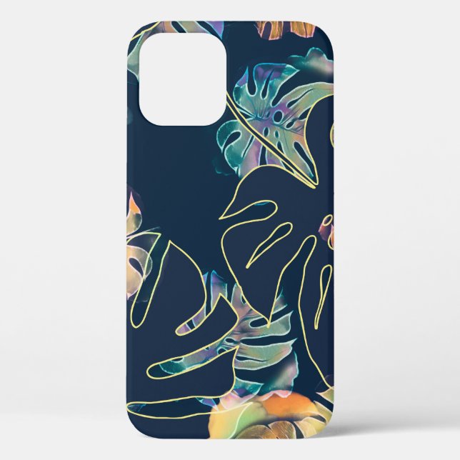 Hand-painted exotic leaves: seamless pattern. Case-Mate iPhone case (Back)