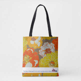 Hand Painted Floral Design Museum LA Tote