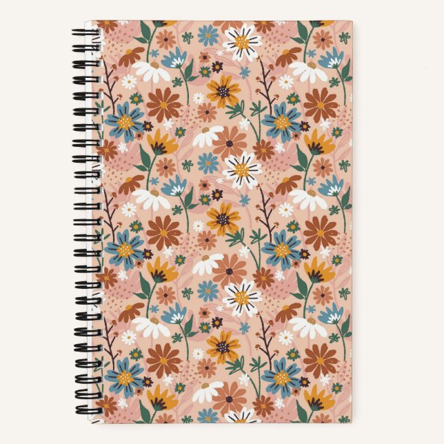 Hand Painted Floral Pattern-23136 Notebook (Front)