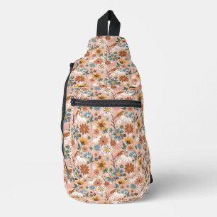 Hand Painted Floral Pattern-23136 Sling Bag