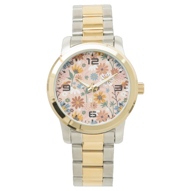 Hand Painted Floral Pattern-23136 Watch (Front)