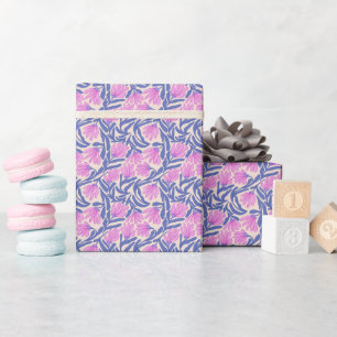 Hand Painted Floral Pattern Wrapping Paper Roll