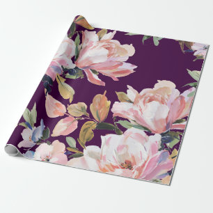 Hand-painted flowersflower,floral,watercolor,art,v wrapping paper