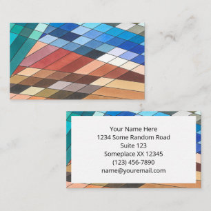 Hand Painted Geometric Abstract Pattern Business Card