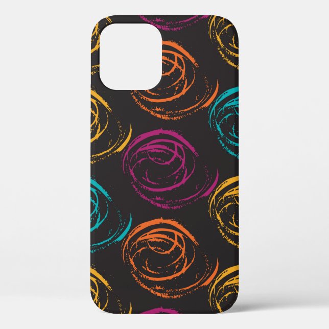 Hand painted grange texture. Ink geometric element Case-Mate iPhone Case (Back)