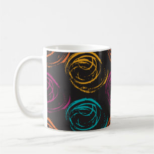 Hand painted grange texture. Ink geometric element Coffee Mug