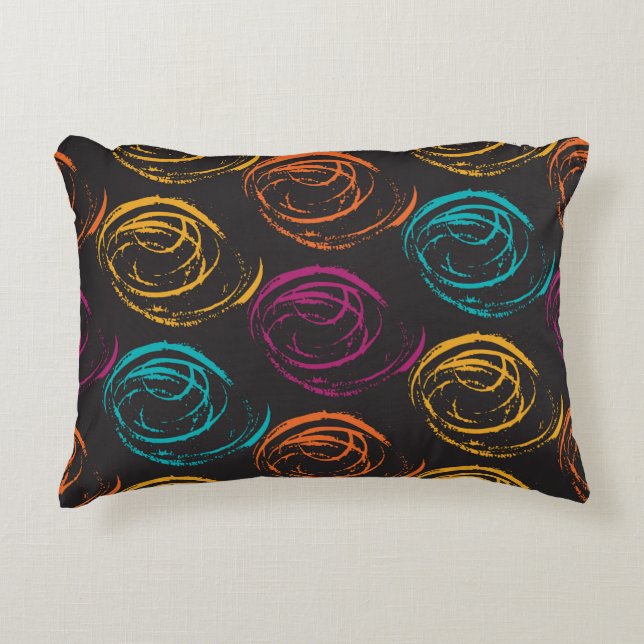 Hand painted grange texture. Ink geometric element Decorative Cushion (Front)