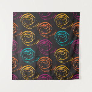Hand painted grange texture. Ink geometric element Tapestry