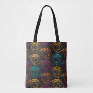 Hand painted grange texture. Ink geometric element Tote Bag