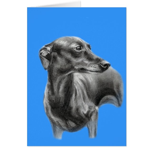 Hand Painted Greyhound Portrait (Front)