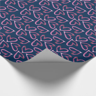 Hand-painted Hearts Small Wrapping Paper