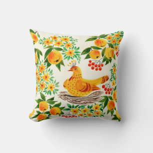 hand painted illustration: Turtledove Cushion