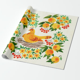 hand painted illustration: Turtledove Wrapping Paper
