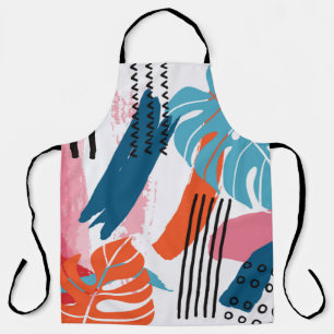 Hand painted illustrations wall arts. Surface patt Apron