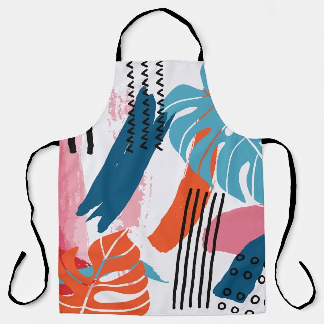Hand painted illustrations wall arts. Surface patt Apron (Front)