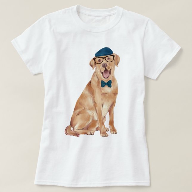 Hand-painted Labrador Dog T-Shirt (Design Front)
