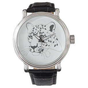 Hand Painted Leopard Elegant Minimal Design Watch