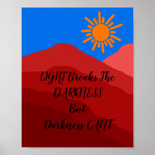 Hand painted Mountain Landscape nature Poster