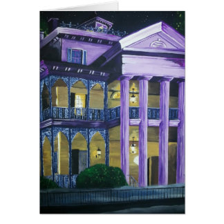 Hand Painted Original Haunted Blank Card