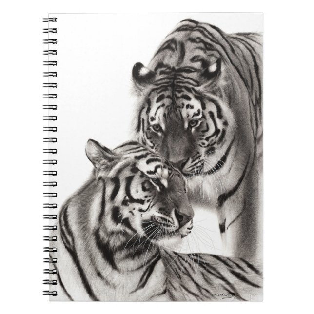 Hand Painted Original Tiger Oil Painting  Notebook (Front)