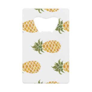 Hand-painted pineapples, watercolor background.