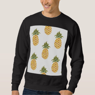 Hand-painted pineapples, watercolor background. sweatshirt