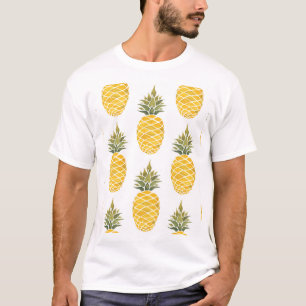 Hand Painted Pineapples: Watercolor Seamless. T-Shirt