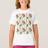 Hand Painted Pink Flowers Floral Pattern-23498