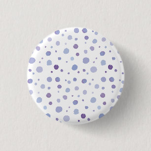 hand painted polka dots 3 cm round badge